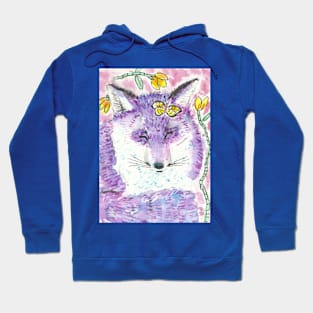 Purple fox art Hoodie